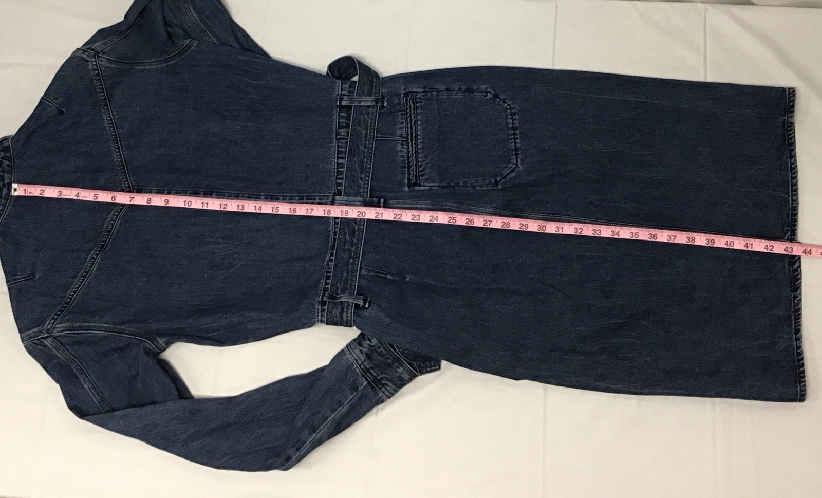 NWT Rag & Bone Mia Belted Midi Jeans Dress in Medium/Dark Wash Blue Size S/P