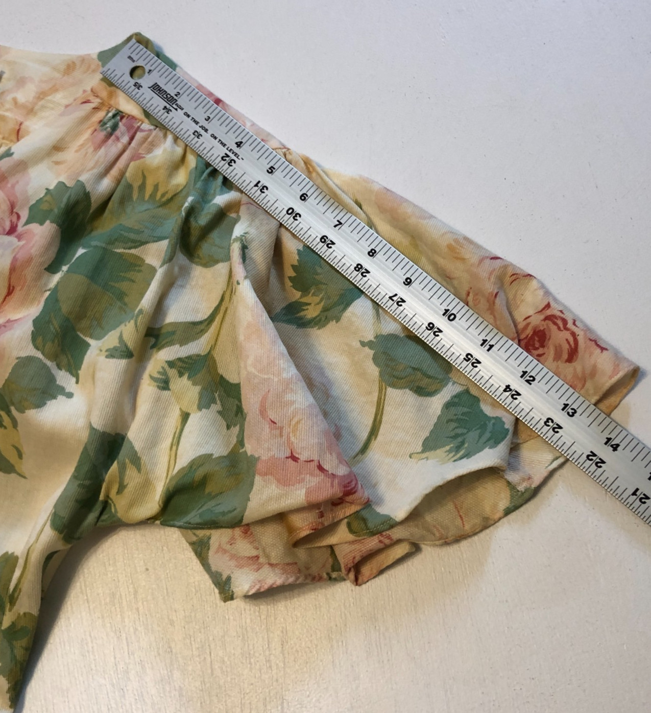 vtg Regina Kravitz 1930s Tulip Style Floral Dress Sz 12 Union Made in USA