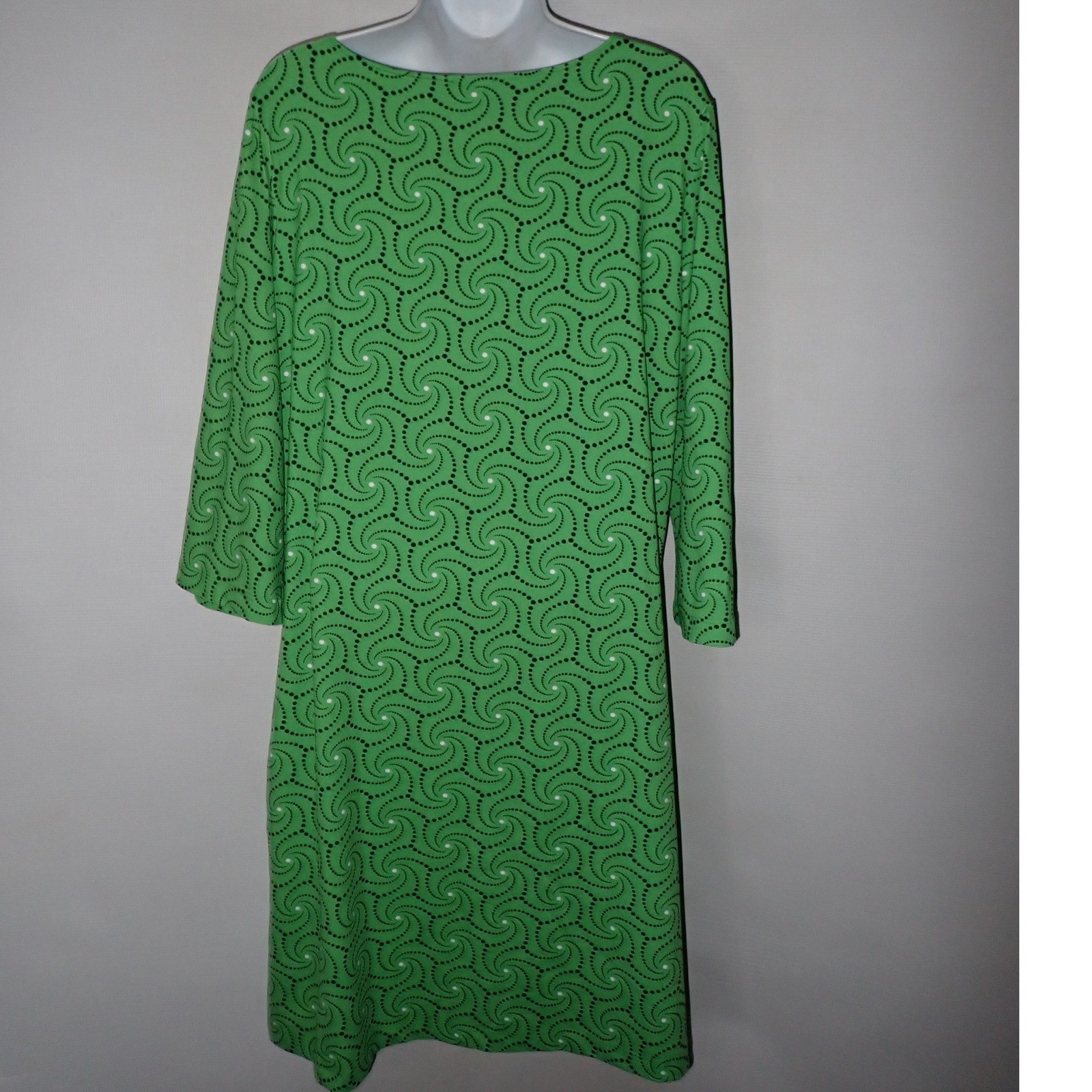 MELLY M Boatneck Cayman Shift Dress Green Blue Career Office Women’s M