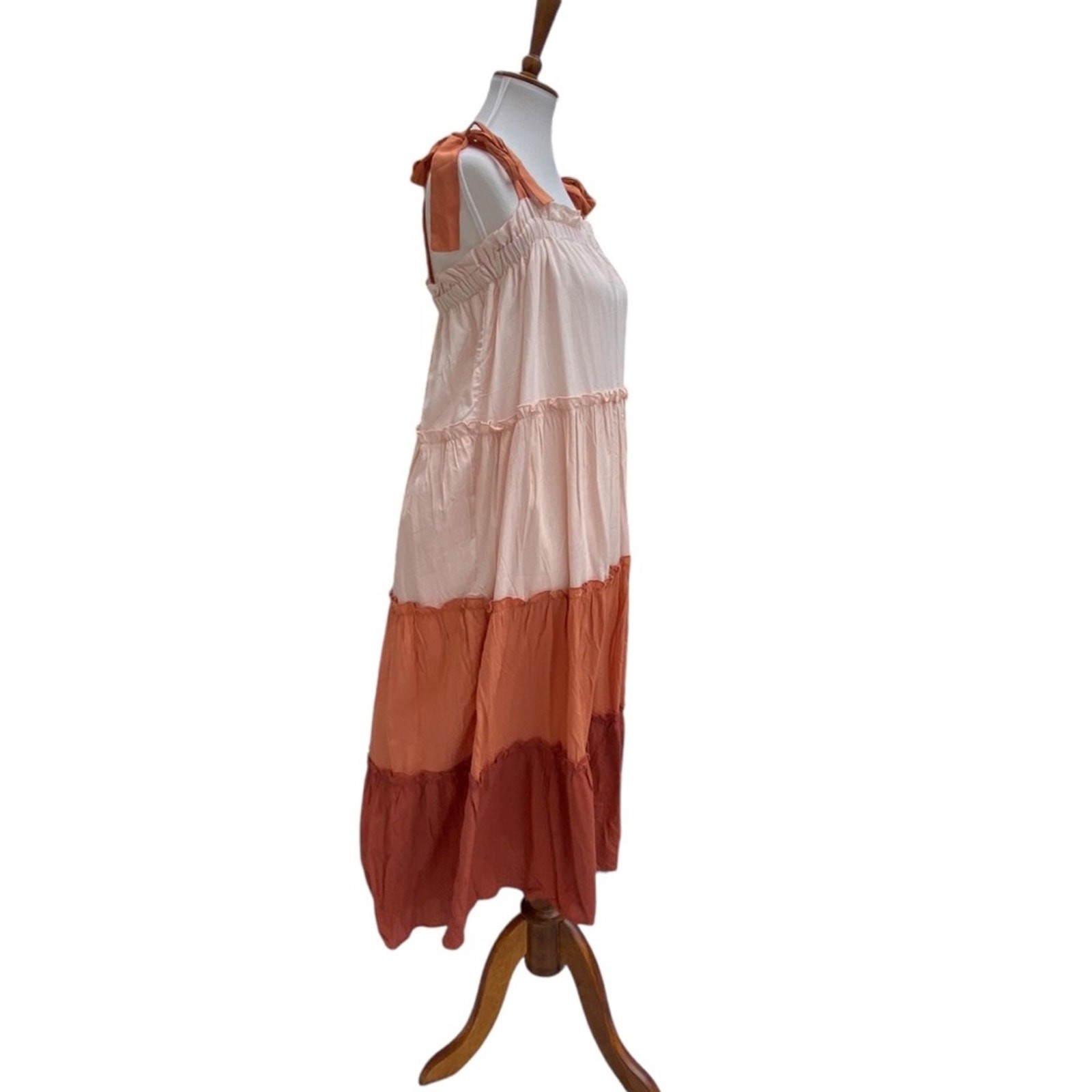 Large Dress Midi Boho Dress Bohemian Maxi Resort Cruise Terra Cotta Vacation