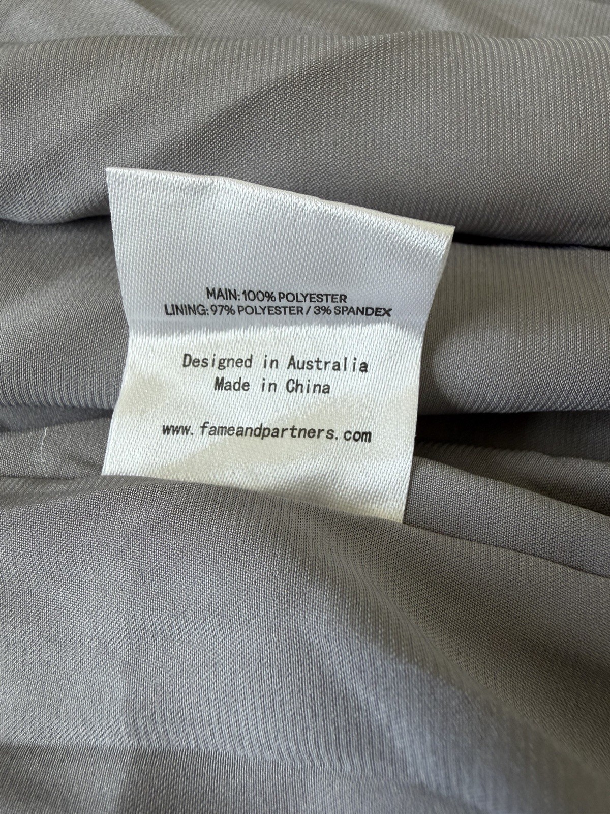 NWT Fame and Partners Silver High Neck Open Back Maxi Dress US 2