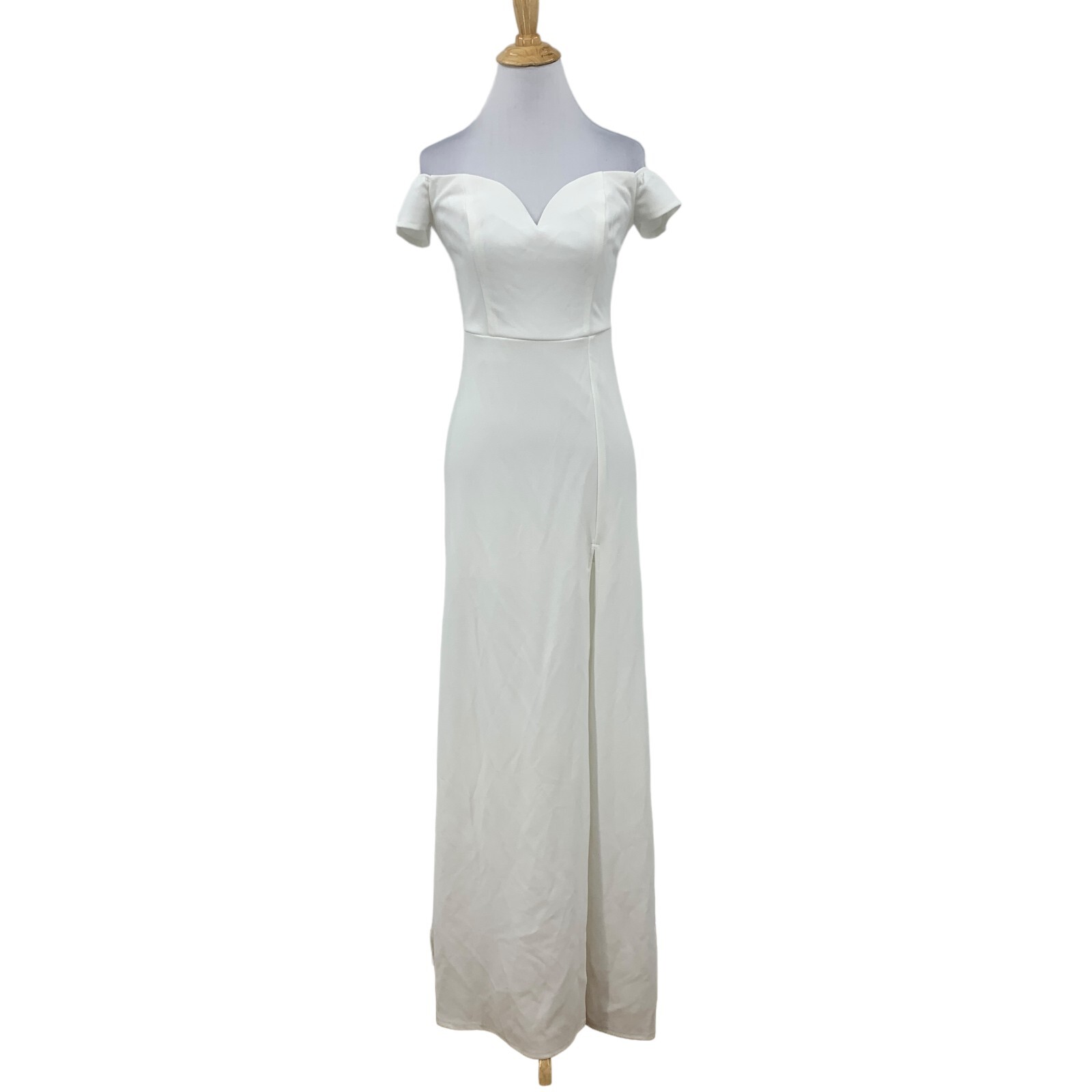 B Smart Maxi Dress Women M Off The Shoulder High Slit Wired Sweetheart Neckline