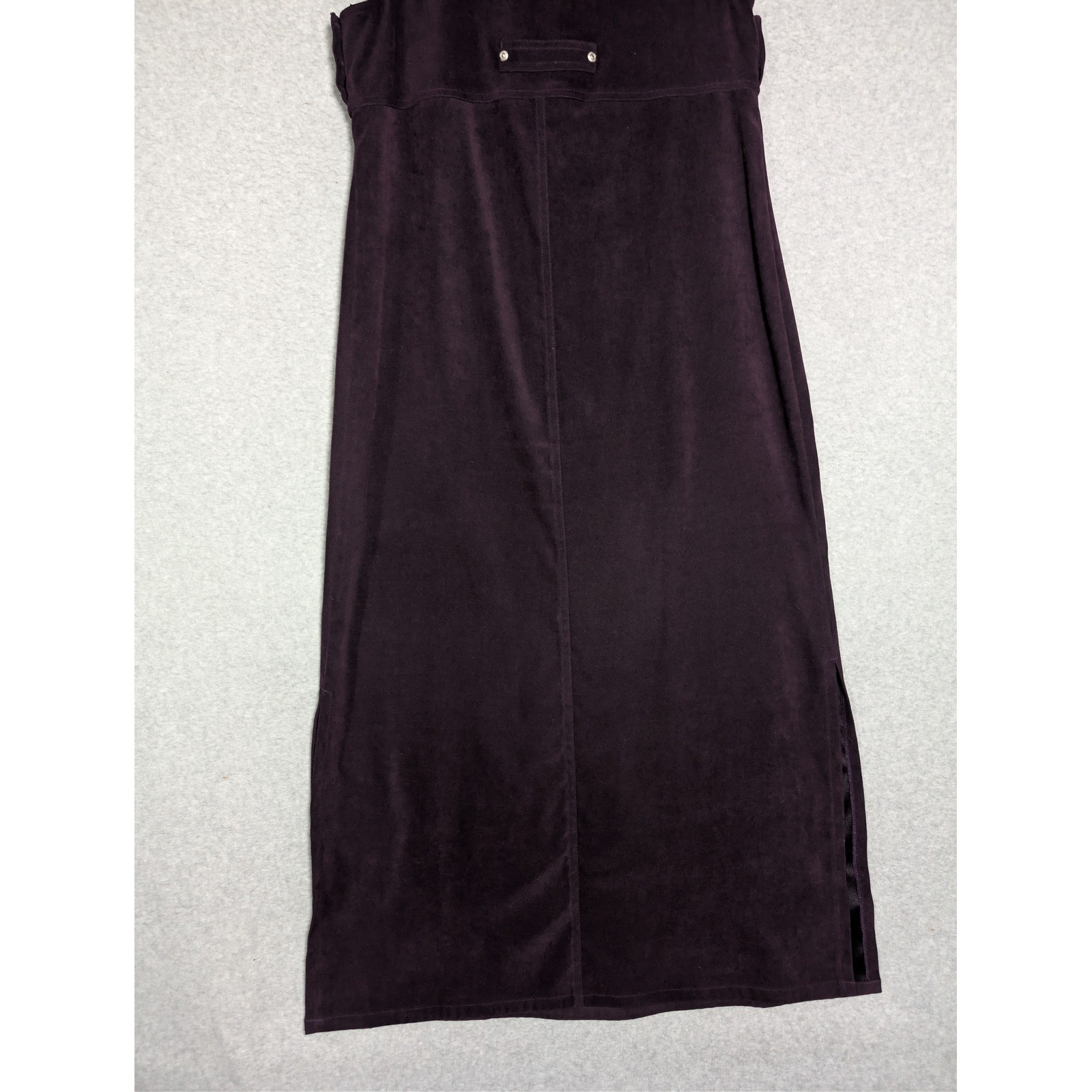 Pinafore Maxi Dress Medium Dark Purple Whimsigoth Sleek 90s Style Side Slits VTG