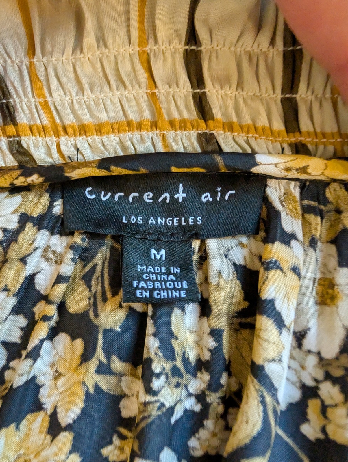 Current Air Tie Neck Tiered Mini Dress Sz Medium EUC