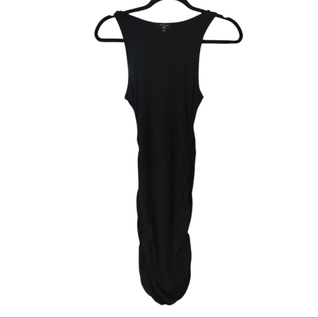 True Religion Black Knit Sleeveless Dress Mini Dress w Drawstring Sides Size M