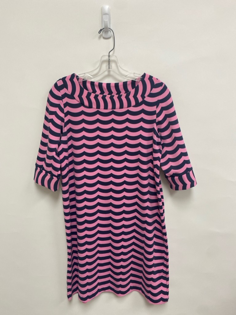 Sailor-Sailor Size M Navy/Pink Print 3/4 Sleeve Ladies Dress
