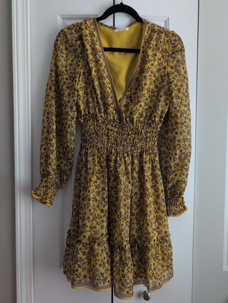 Max Studio Floral Smocked Dress, Size M