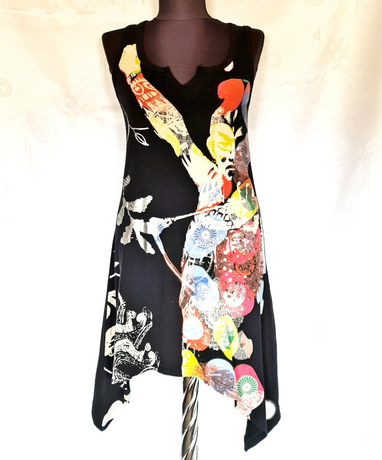 AUTHENTIC DESIGUAL CIRQUE DU SOLEIL ABSTRACT WOMENS DRESS SIZE US6 S EU 34