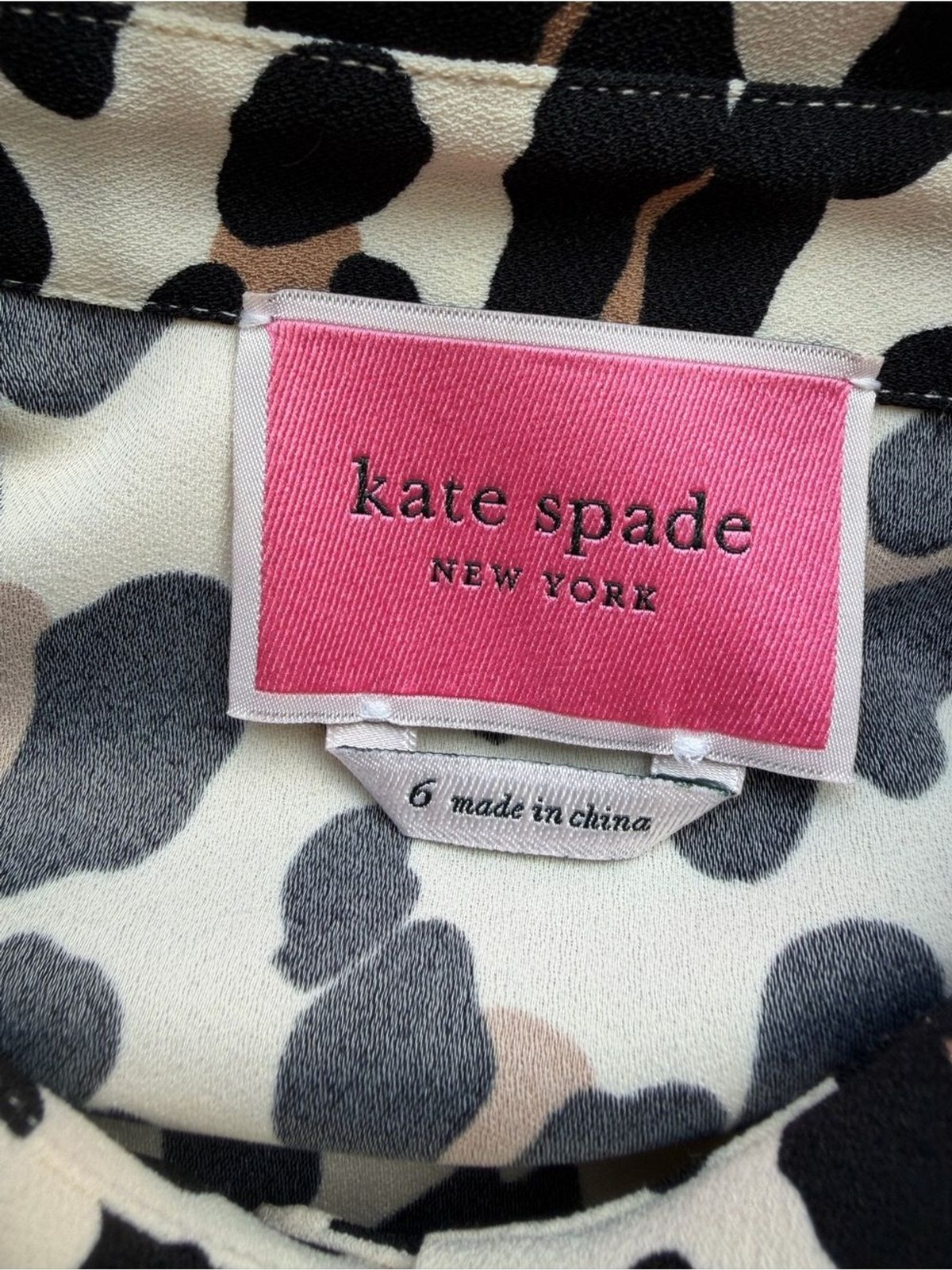 Kate Spade Leopard Print Button-Down Midi Shirt Dress