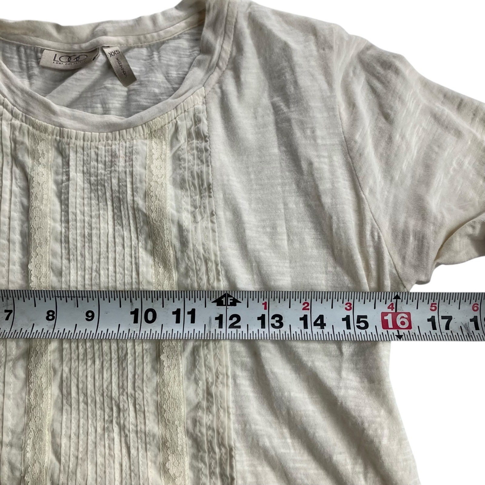 LOGO LORE GOLDSTEIN Off White Textured Linen Blend Tunic Dress XXS