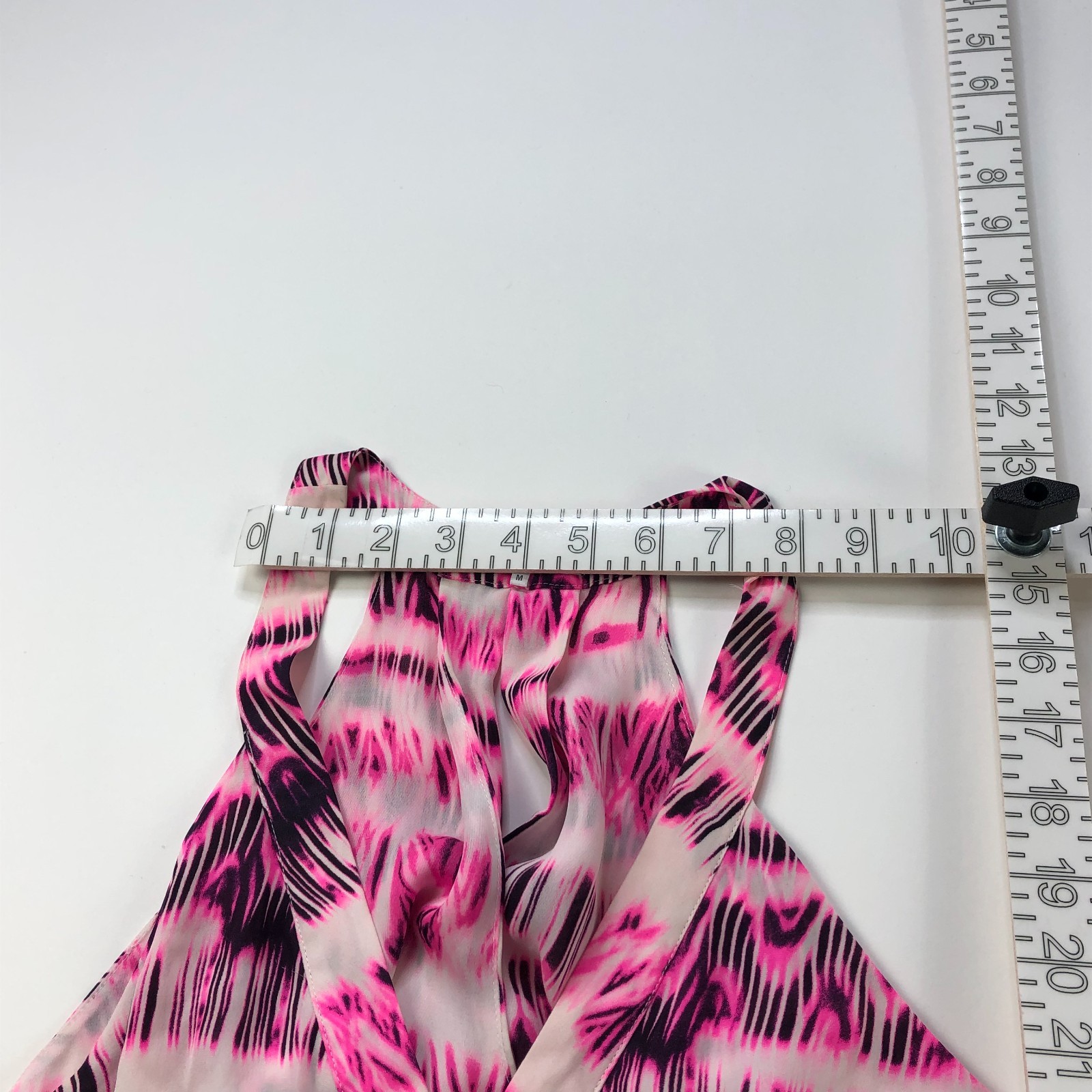 Parker Medium 100% Silk Elastic Waist Mini Dress Pink STAIN PLS READ