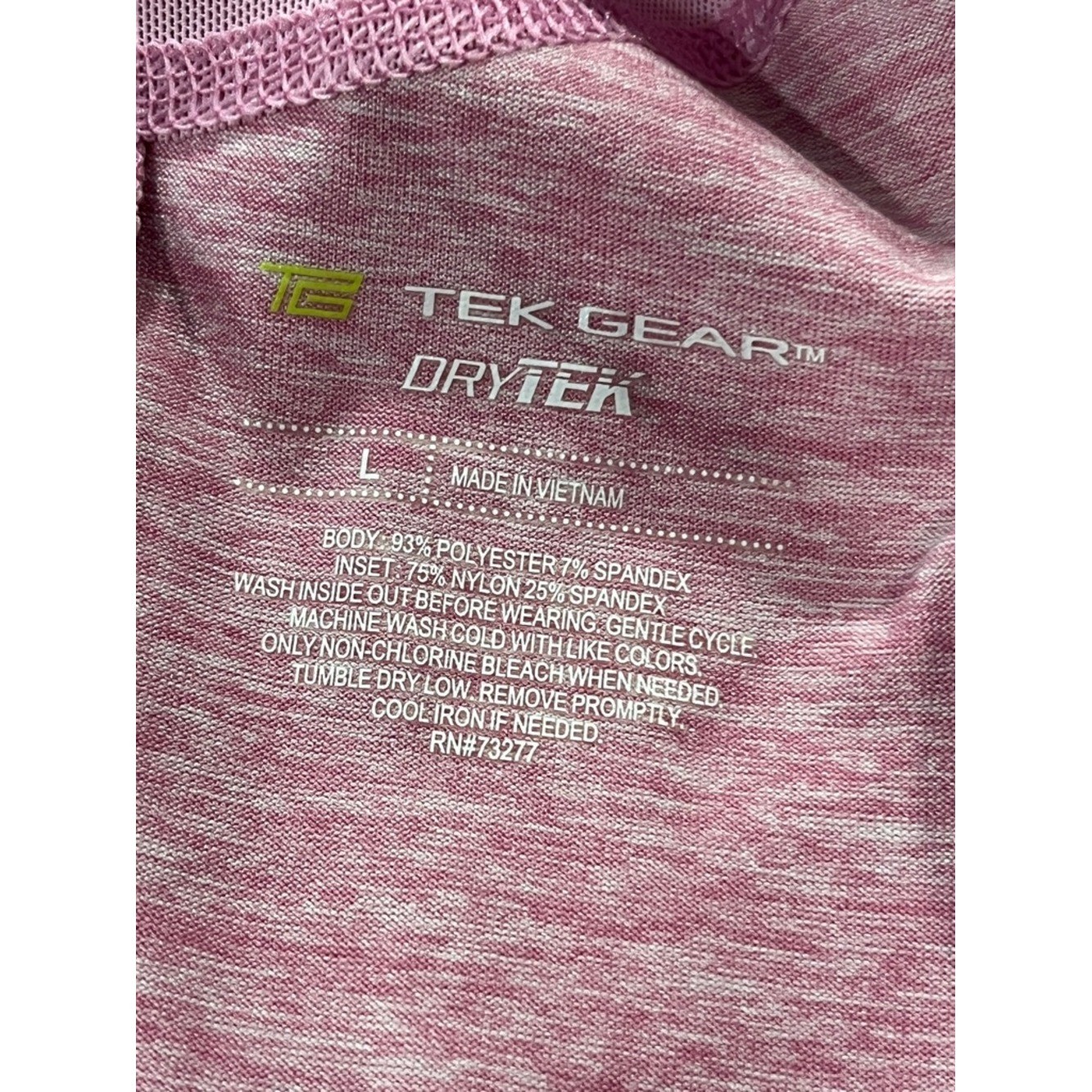 Tek Gear Pink Heather DryTek Active mini dress size large