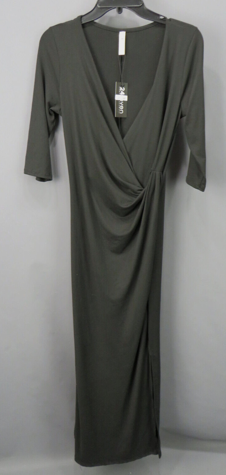 24 Seven Long Faux Wrap Dress Size S # 12A 1866 NEW