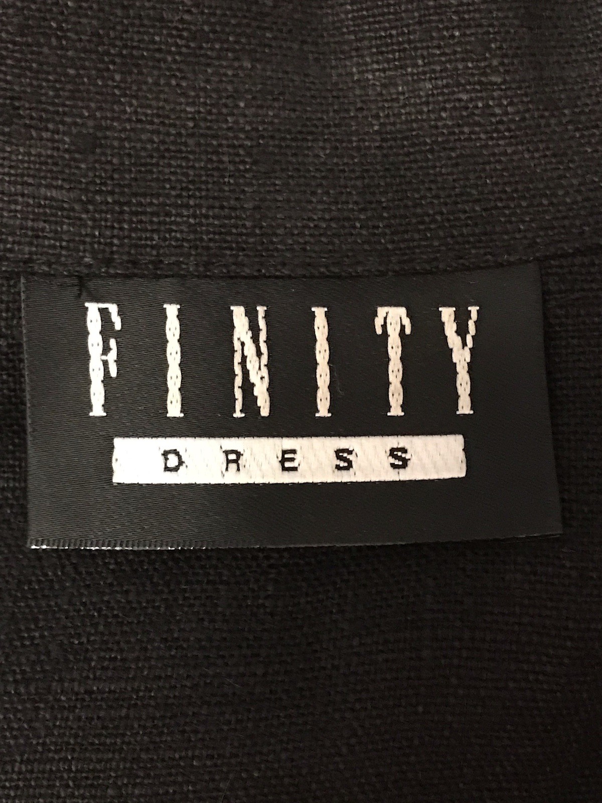 Finity Linen Maxi Dress Women 8 Black Button Down Lagenlook Coastal Boho Beach