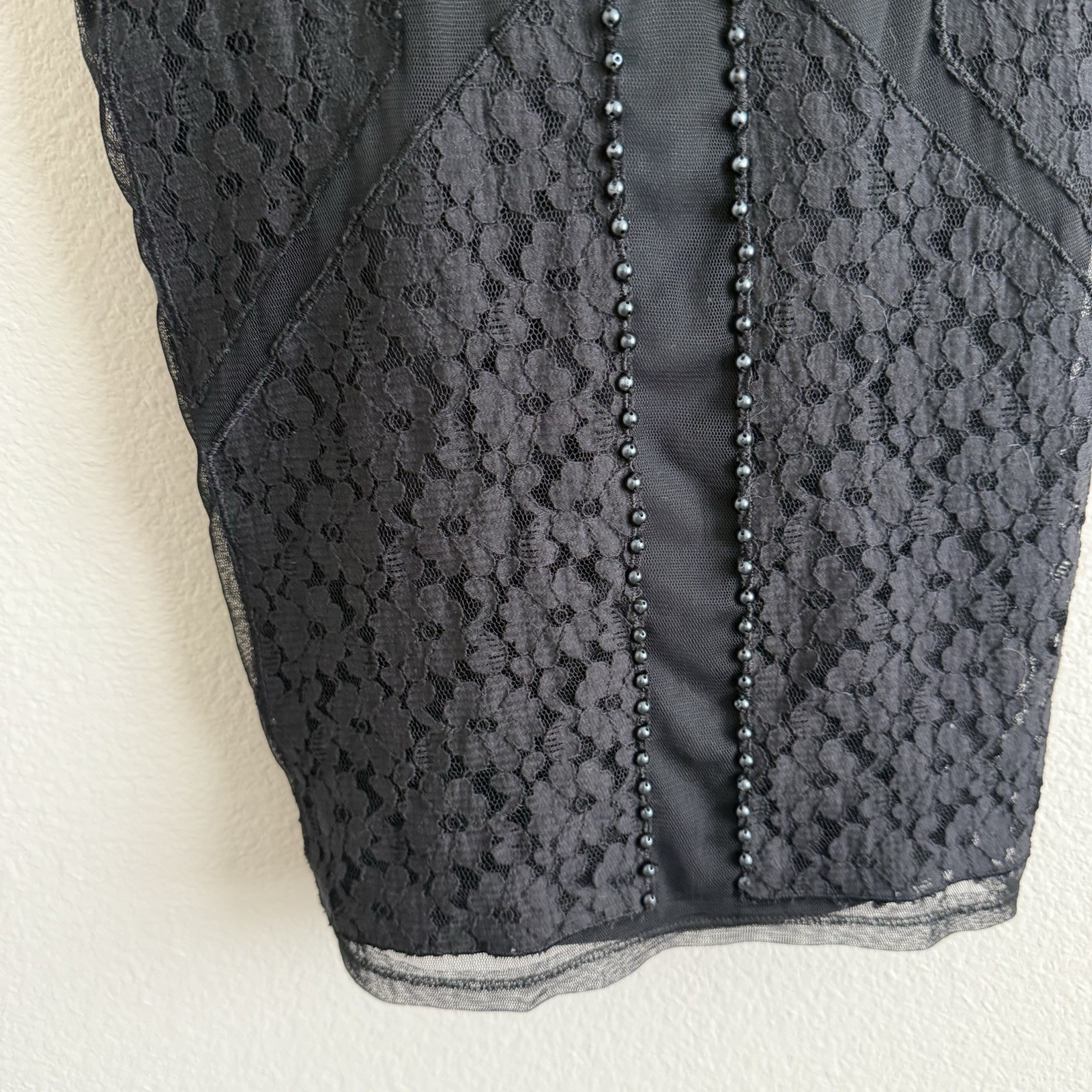 Zara Black Lace Backless Mini Dress Womens Medium Whimsigoth Dark Fairy Grunge