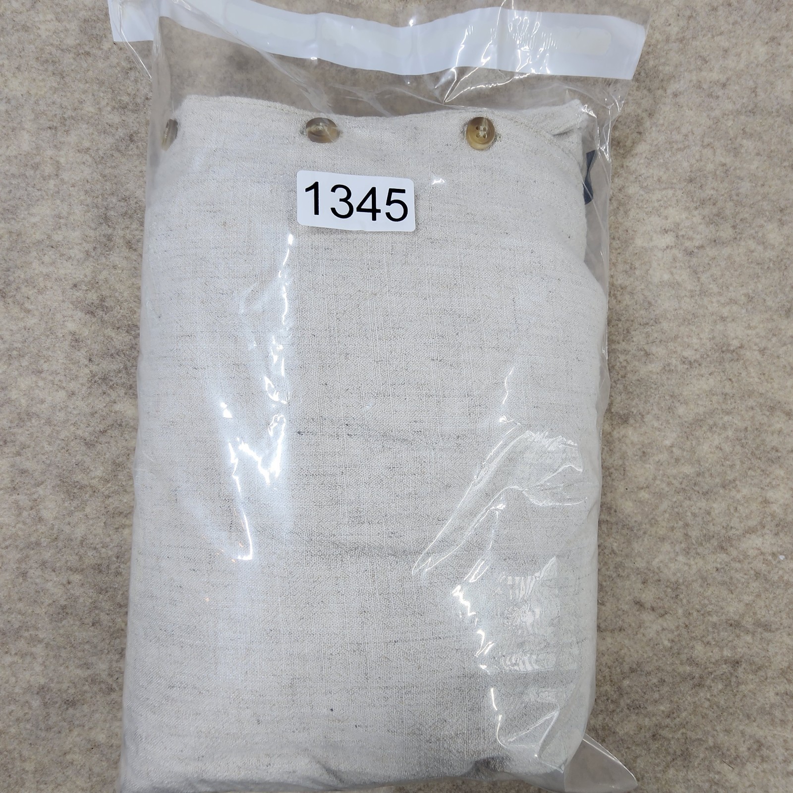 Roolee Maxi Dress Ivory Linen Blend Women L Button Front Cottagecore