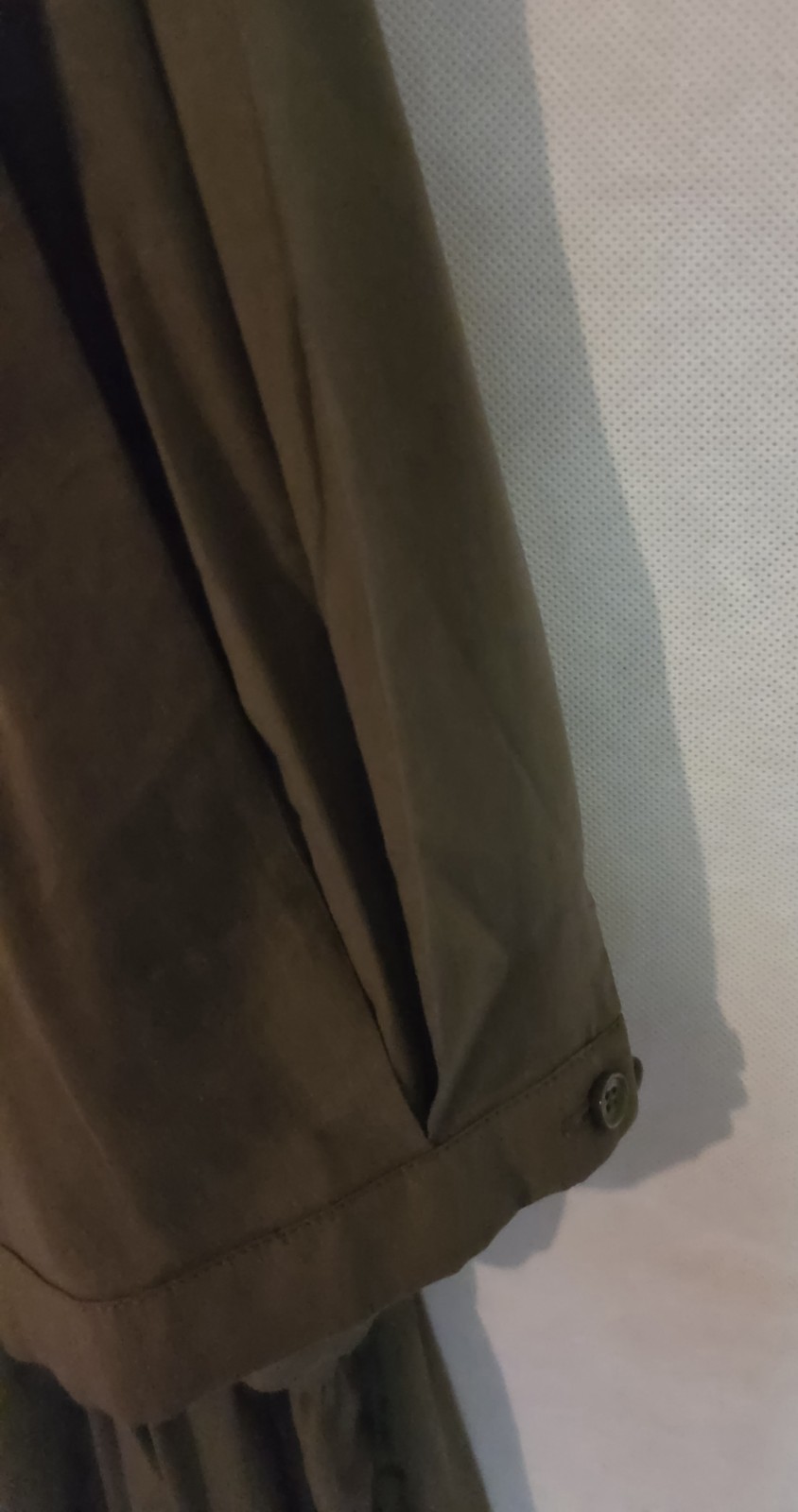 Esprit Olive Khaki Green Split Sleeve Tiered Babydoll Shift Dress Size US 14