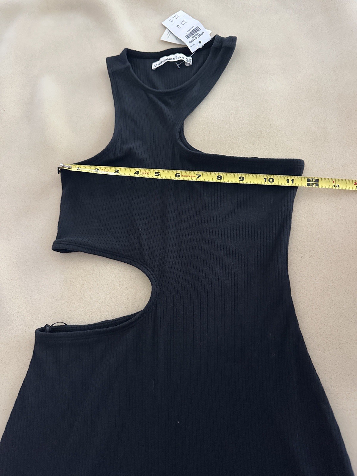 Abercrombie & Fitch Black Cut-Out Bodycon Sleeveless Dress Size XXSP NWT
