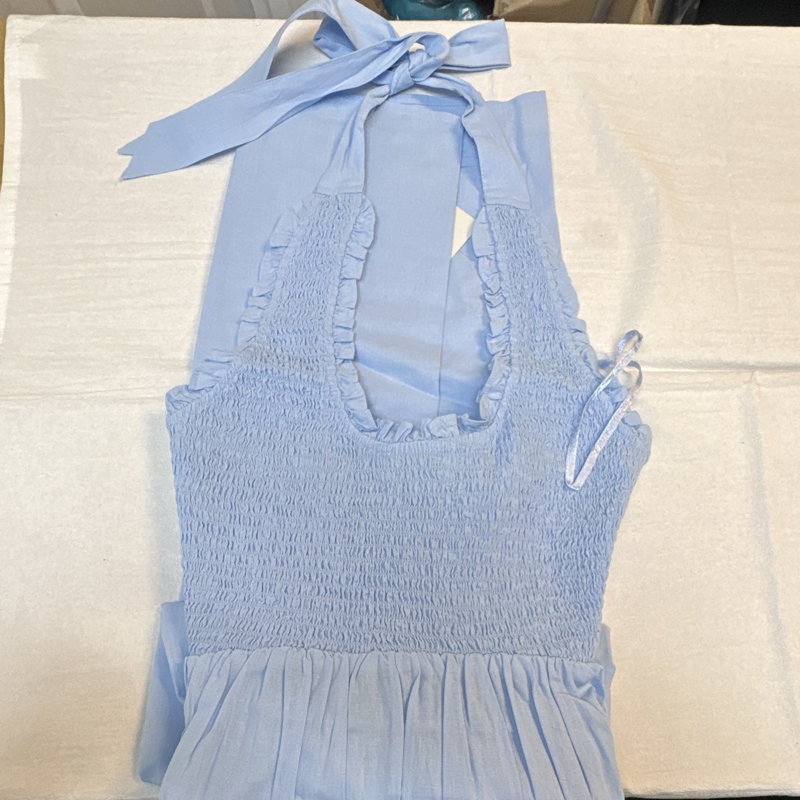 Nobody’s Child Caterina Halter Midi Dress Blue US Size 6🌼