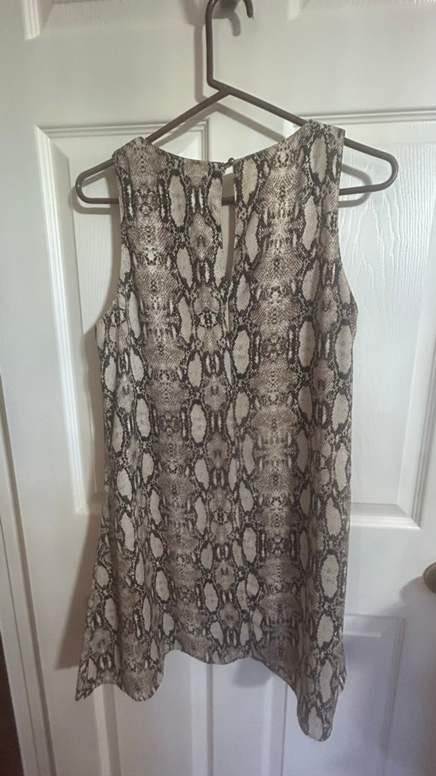 The Impeccable Pig Snakeskin Print Mini Dress Sleeveless Shift Animal Print Smal