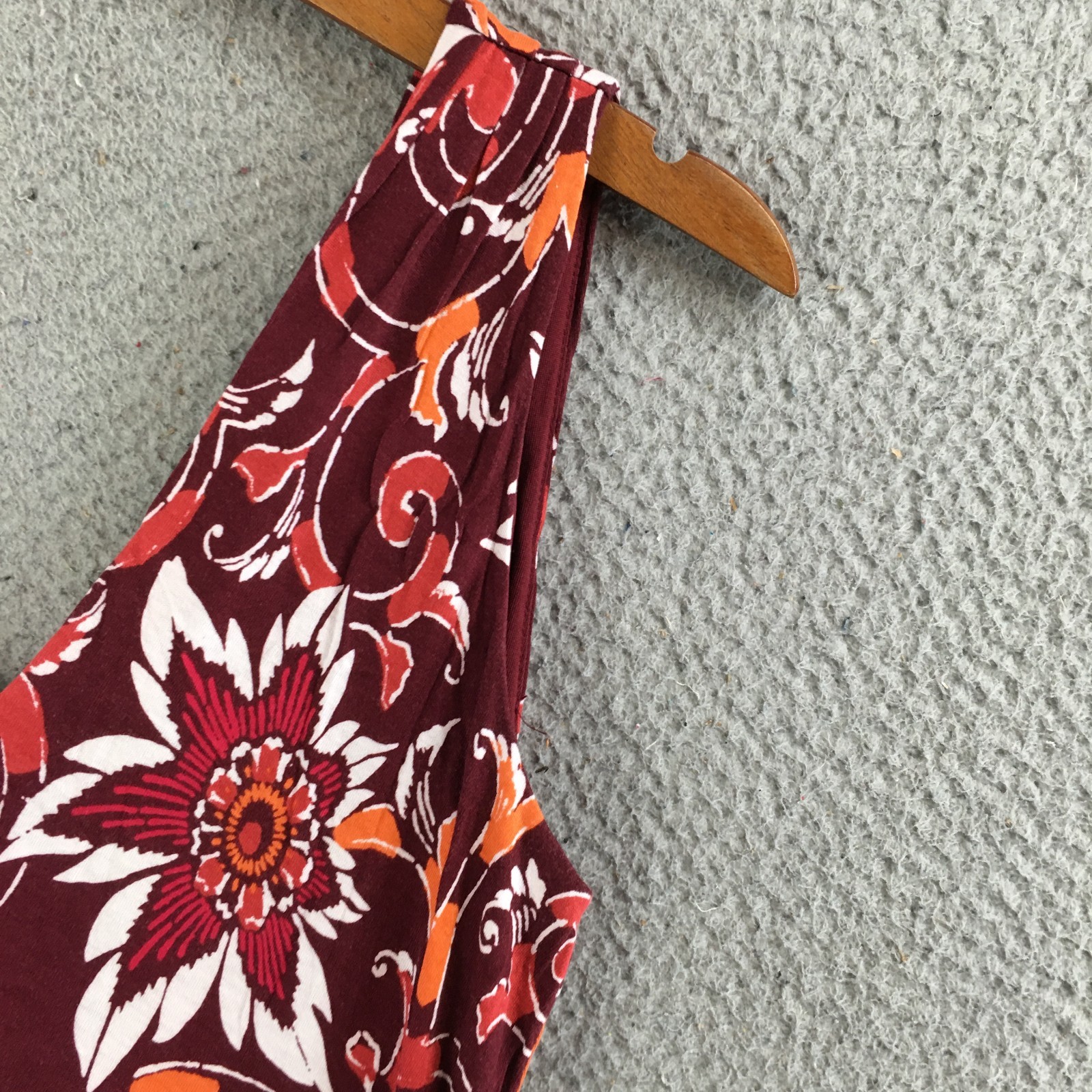 Loft Outlet Mini Dress Womens XSP Sleeveless V-Neck Floral Print Casual Burgundy