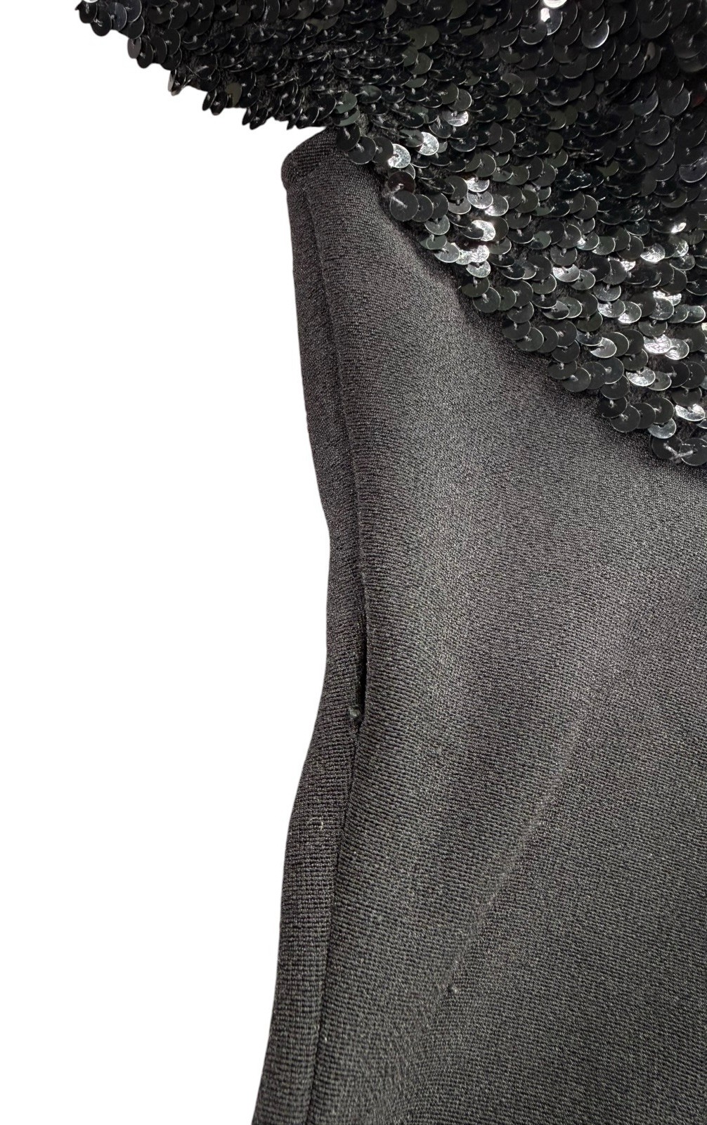 Moda International Black Sequin Off Shoulder Dress Womens Medium Cocktail