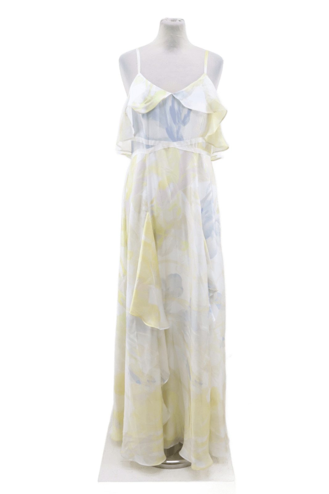 Coast Women’s Dress Size 12 White Floral V-Neck Zip Lined New