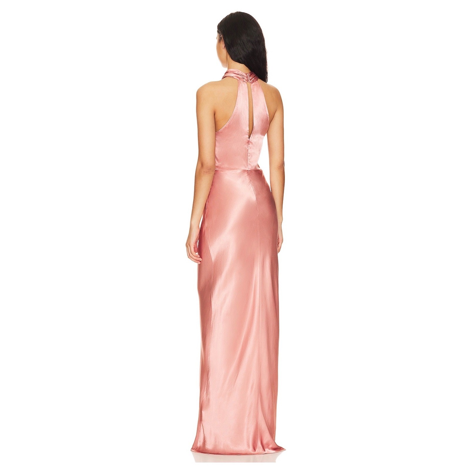Shona Joy La Lune High Neck Twist Maxi Dress Antique Rose Pink Size 6
