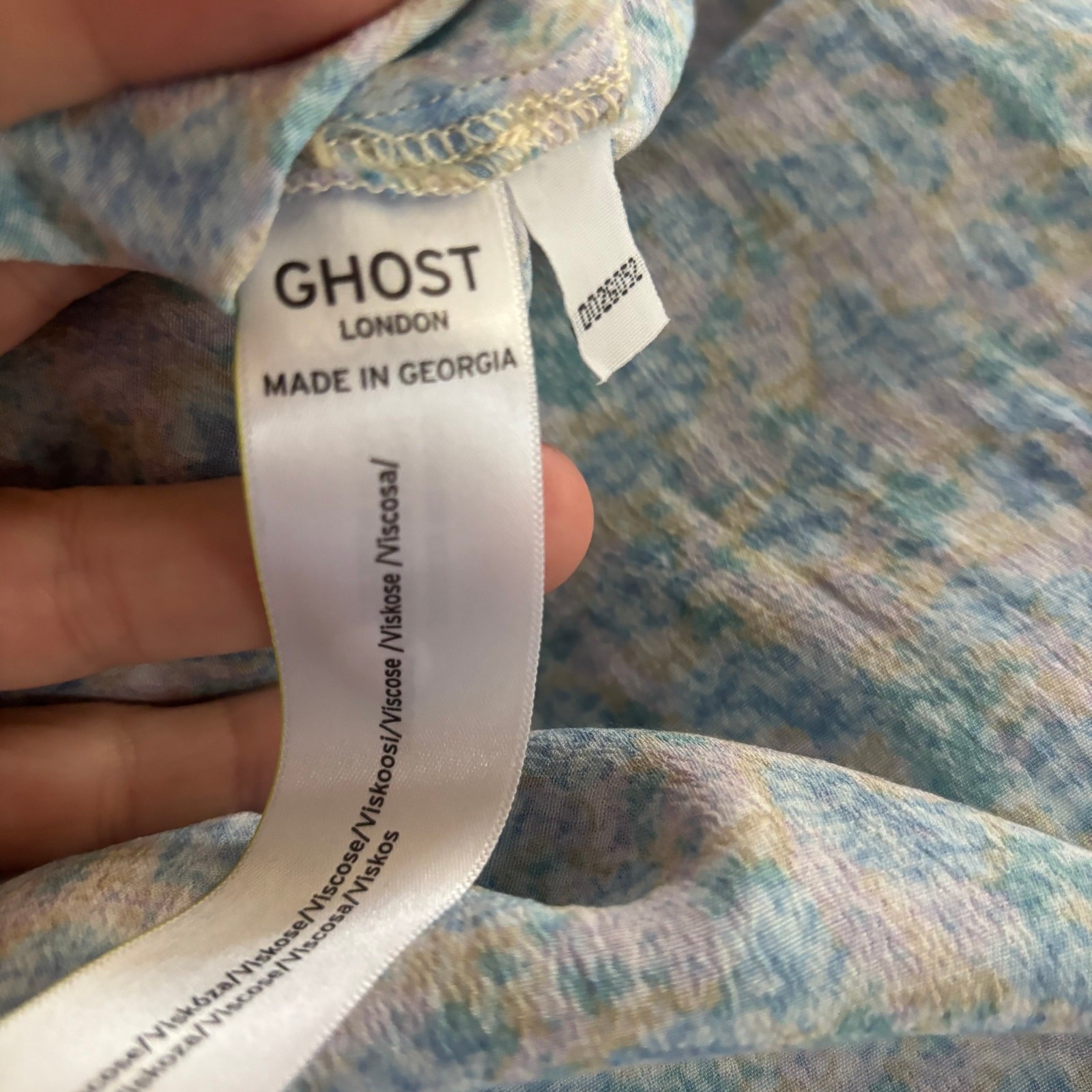 GHOST London Blue Floral Cottage Core Sundress Dress New Size Large