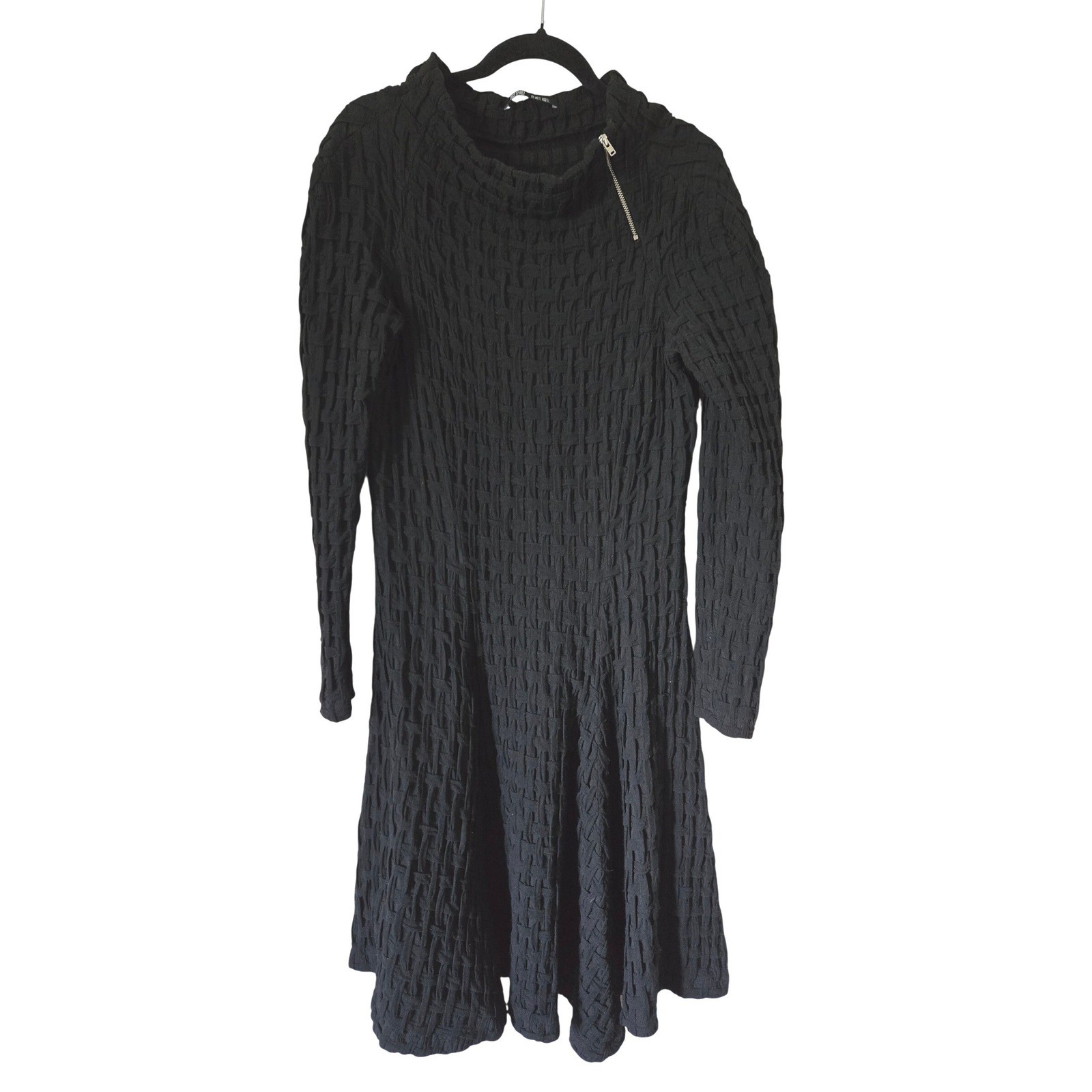 Rostfrei Anett Rostel Black Textured Dress Avant Garde Art To Wear Lagenlook