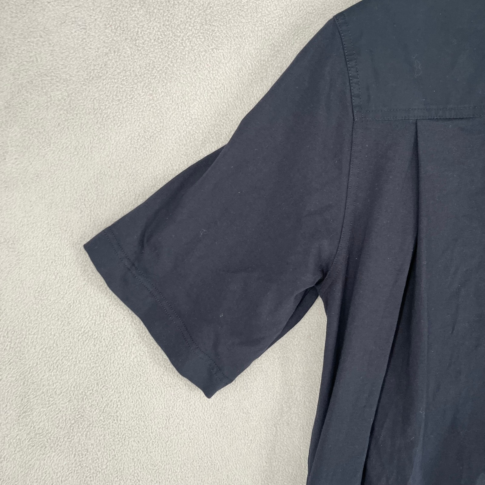 Cos Dress Womens Extra Small Black Buckle Shirt Pockets Tie Belted Button