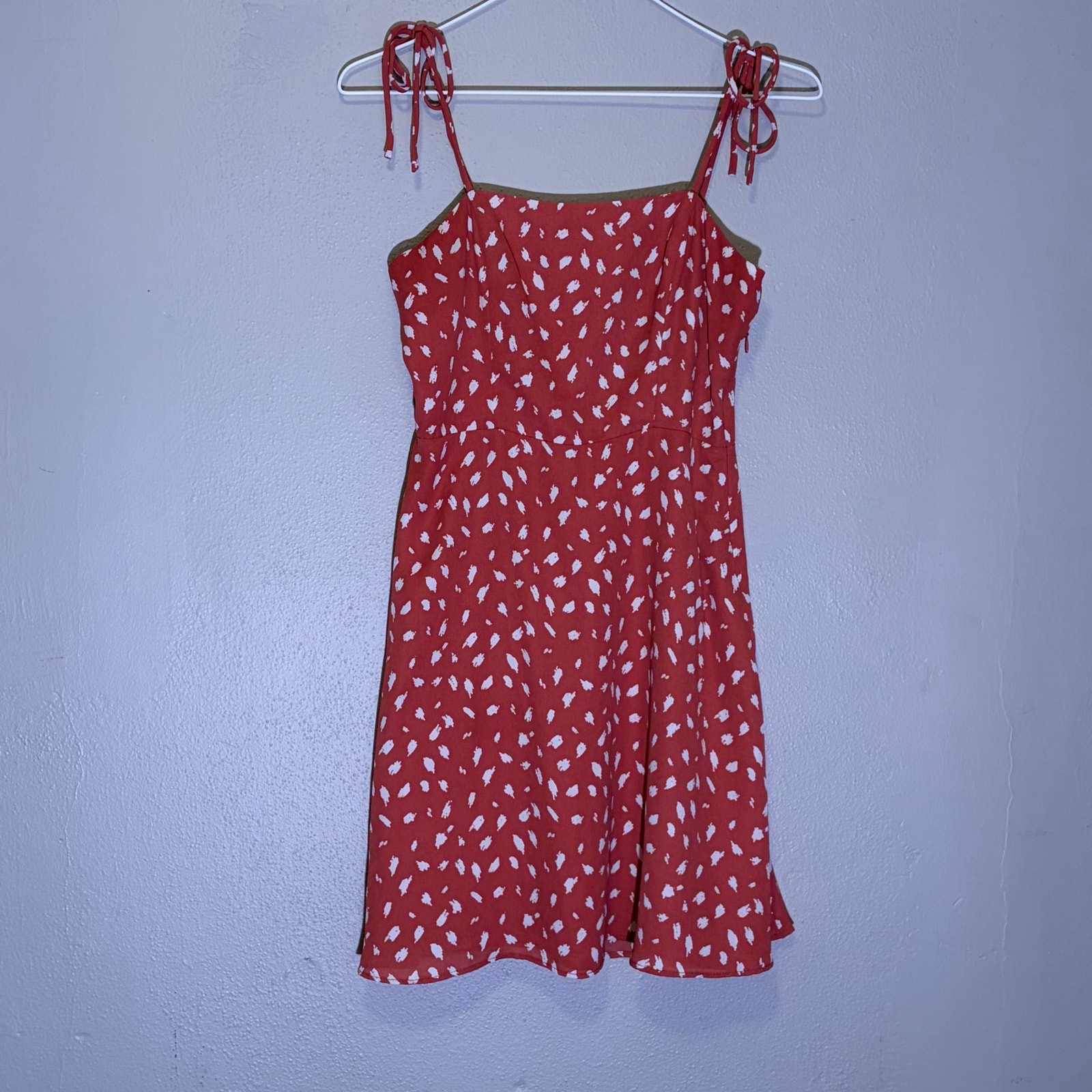 Lola Grace, deep orange polka cami dress, junior’s XS