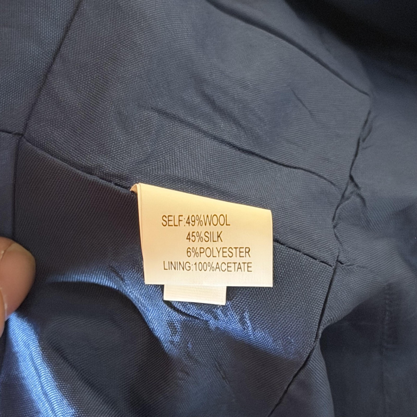 Vintage Kay Unger New York Navy Wool Silk Blend Column Gown Dress 4 NWT Luxury