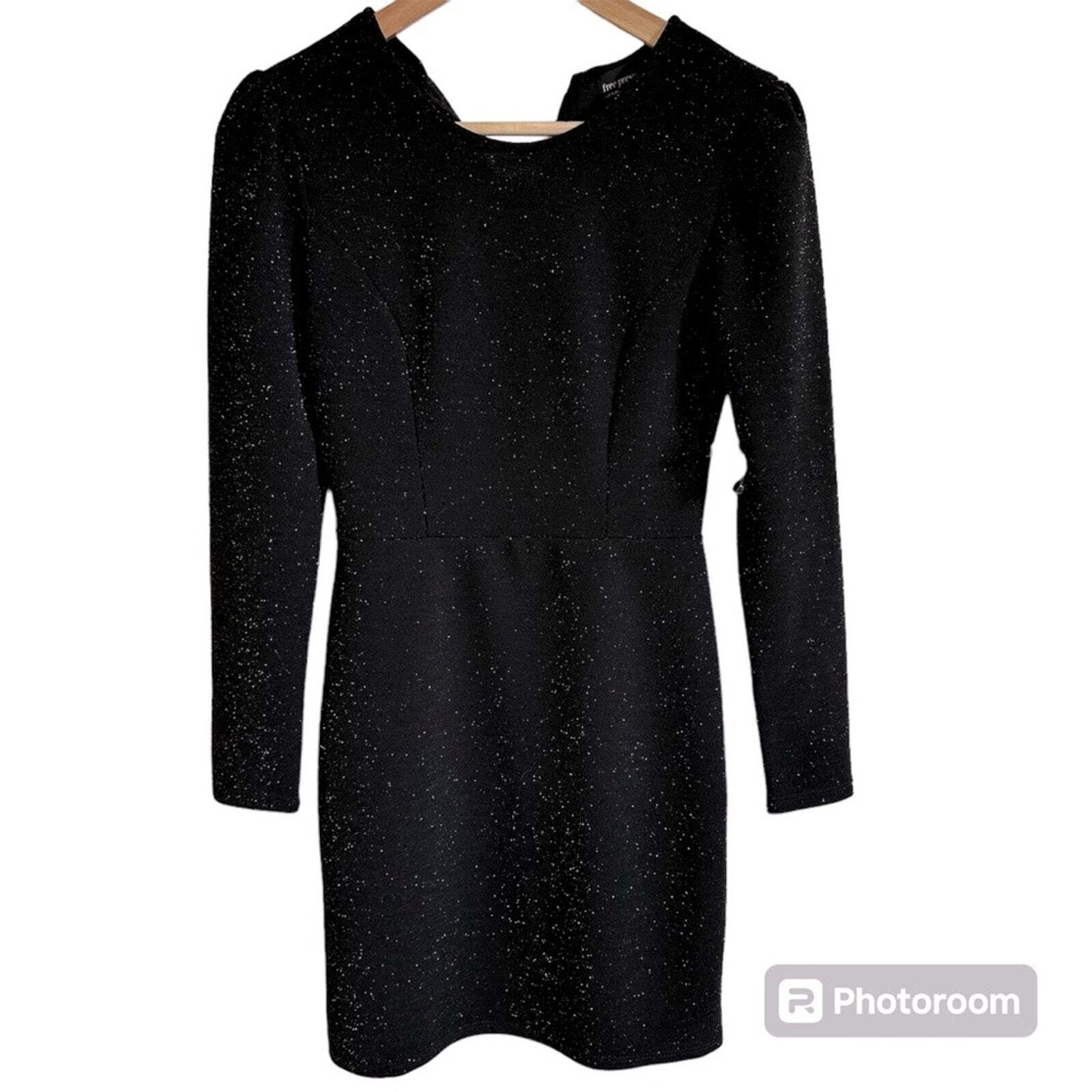 Free press women’s dress xs black #sparkly #bodycon