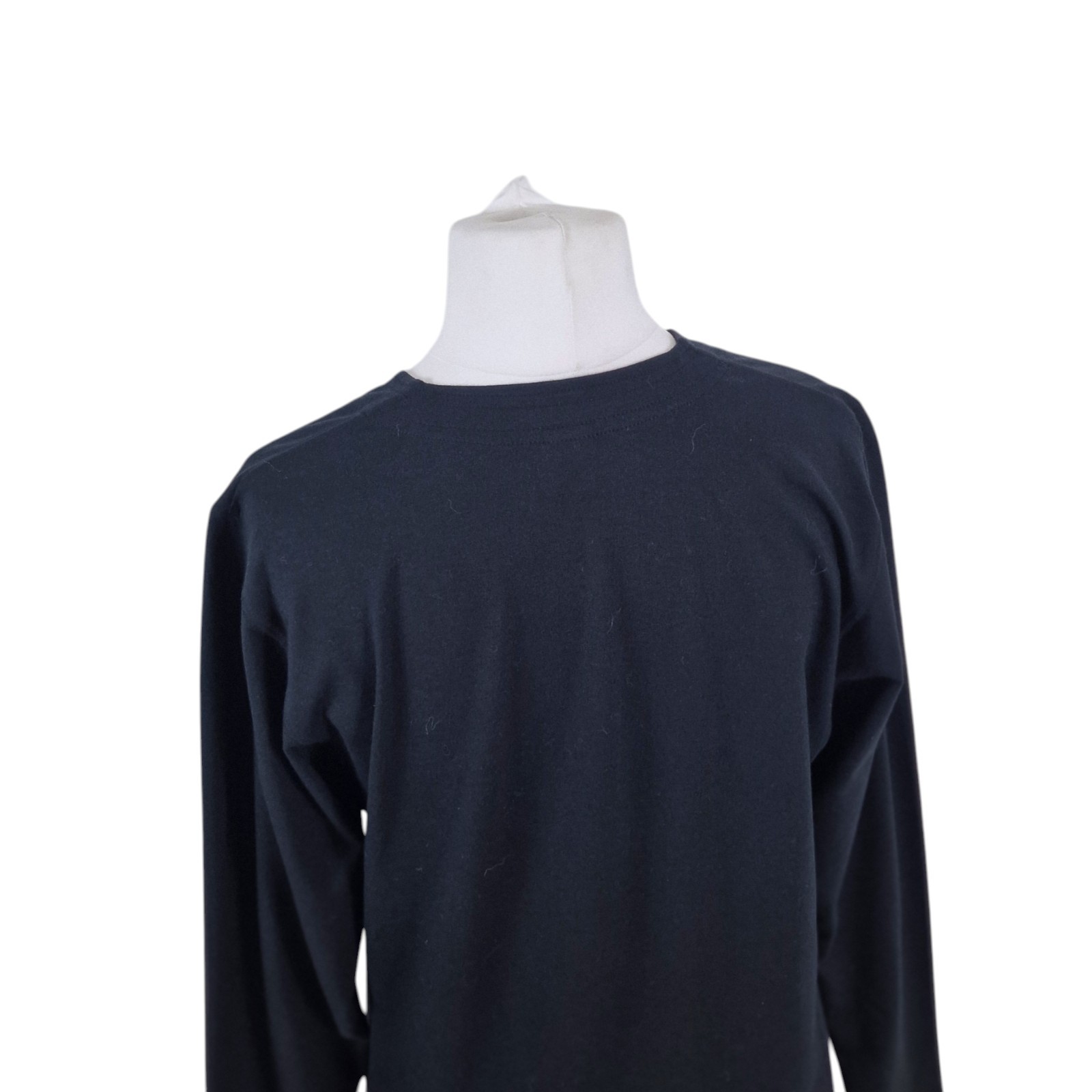 Peruvian Connection Jersey Dress Pima Cotton Black Minimalist Womens Size L