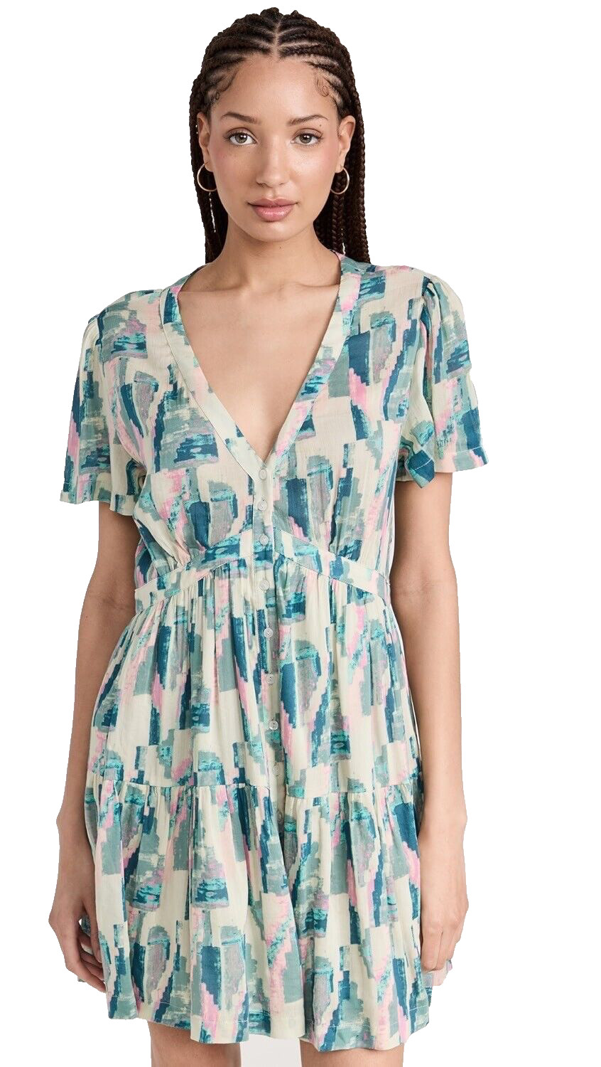 RRP£280, BA&SH Dress, BA&SH Talita Dress, Multicolour, Size 2, UK10, US6