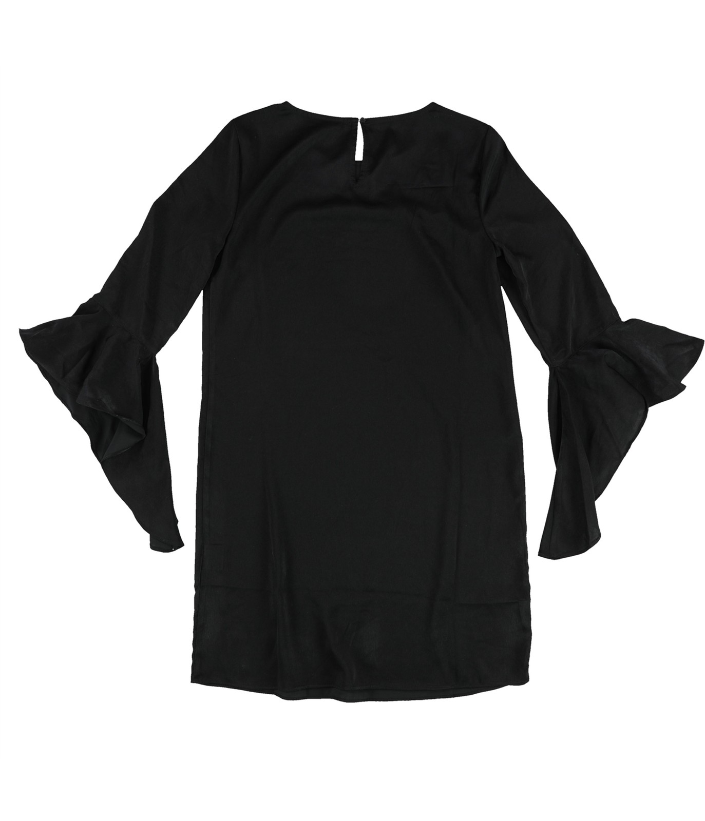 bar III Womens Ruffled Bell Shift Dress, deepblack, XL