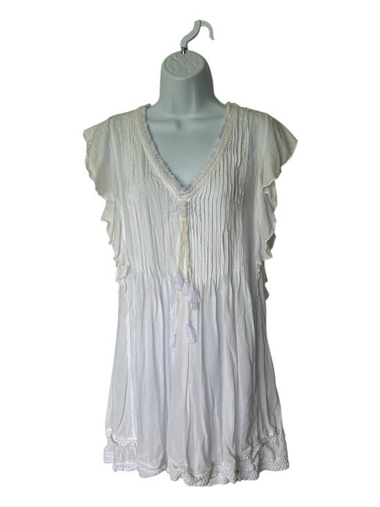 Poupette St Barth Sasha Mini Dress White $350. Excellent Resort Collection XS