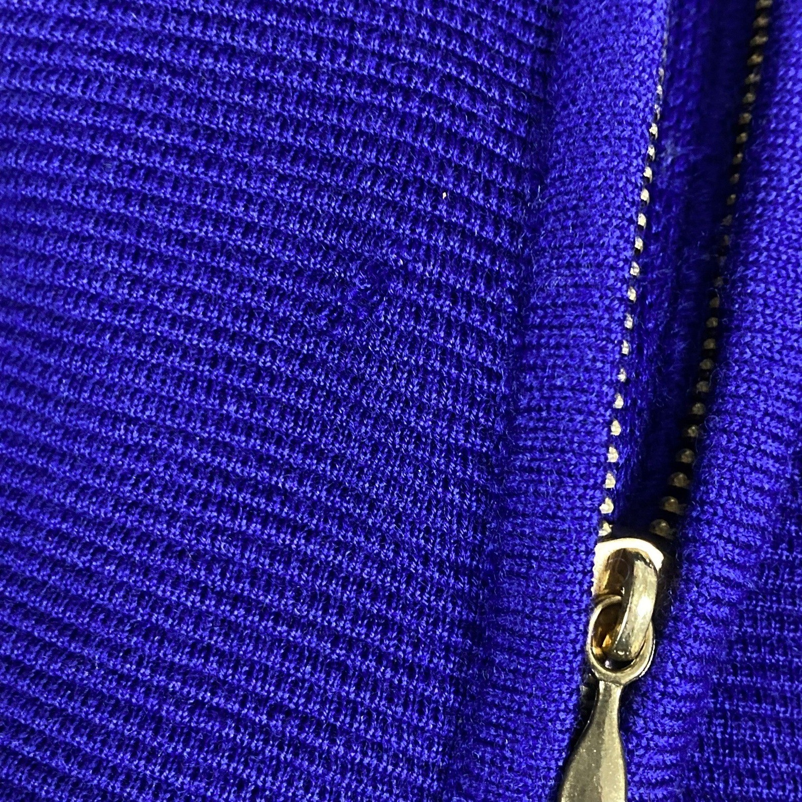 Patrick Collection 100% Wool Zip Front Sweater Dress Jacket Purple Hong Kong S