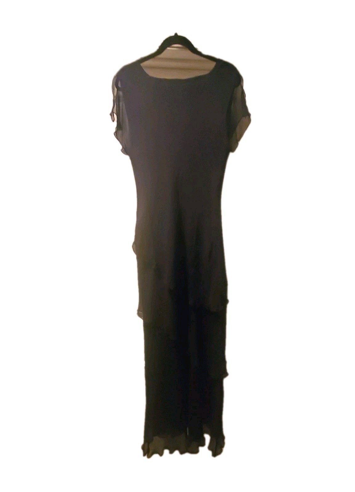 Scala Navy Blue Beaded Maxi Formal/Evening Gown. Size 14 Runs Small. Worn Once.