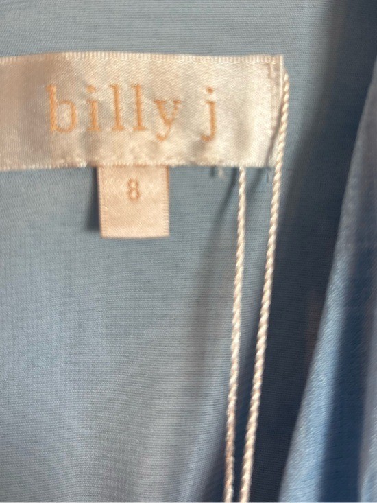 NEW Billy J Erin Tiered Plunge V Neck Midi Dress in Sky Blue Size 8 NWT $110