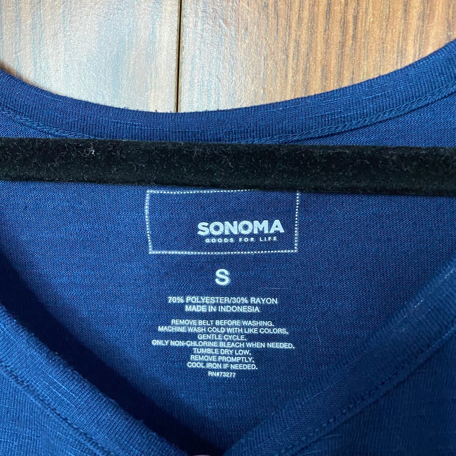 Sonoma Tank Dress Womens Small Blue High Low Slub Knit Scoop Neck