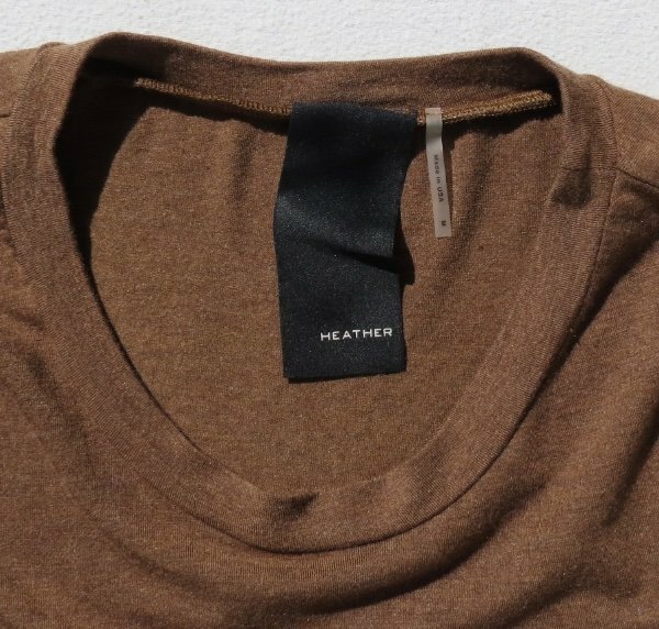 HEATHER USA Dress Super Soft Modal Knit Twist Front Long Slv Brown T Shirt sz M