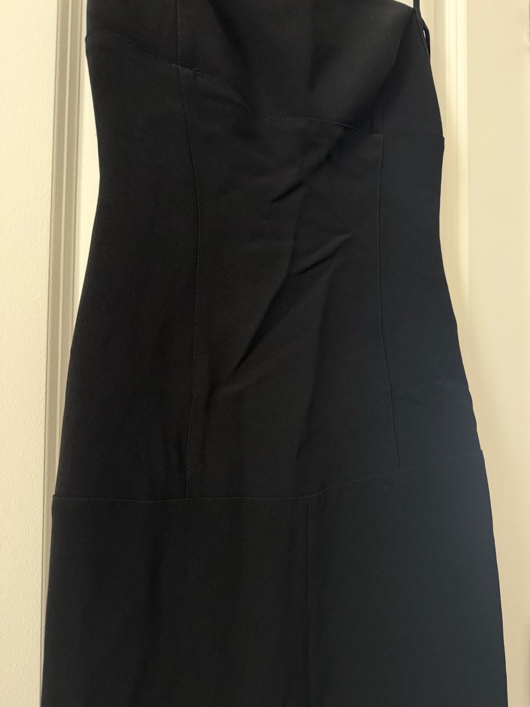 Claude Montana Paris Vintage Strapless Black Abito Dress