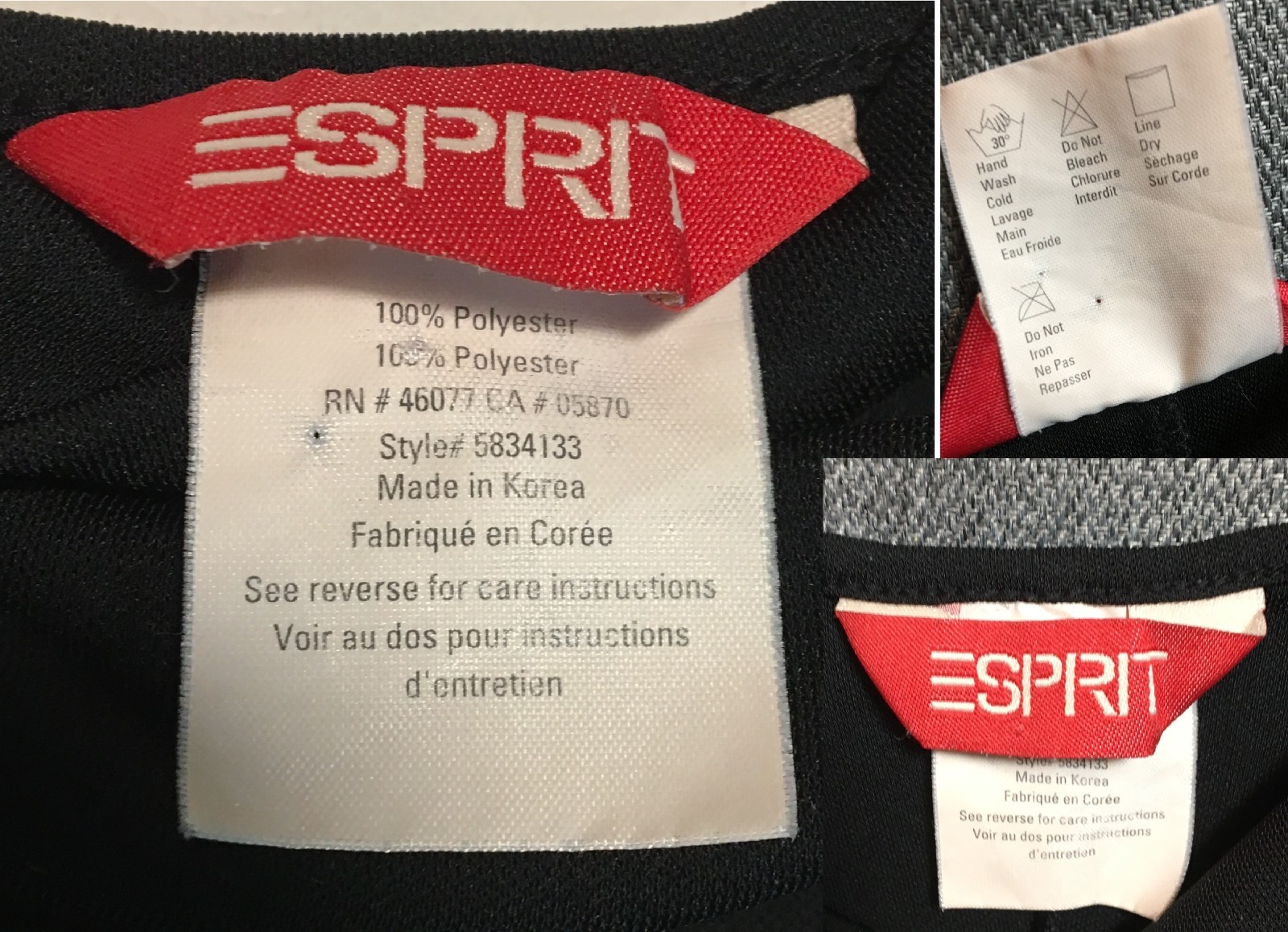 ESPRIT Black Slip Dress (SMALL) Vintage Y2K Stretch Elastic Straps Sequin Flower
