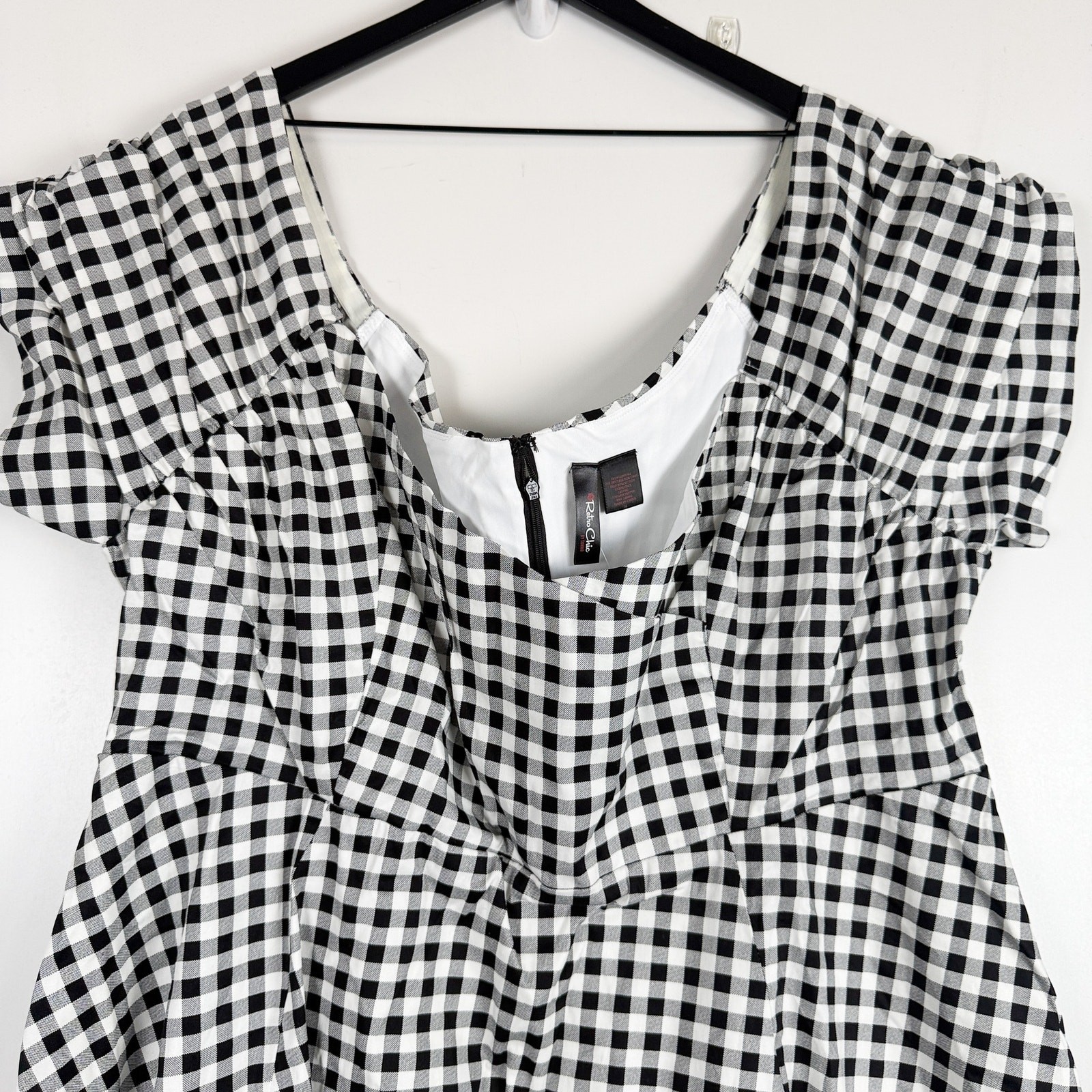 New Torrid Retro Chic Gingham Swing Dress Black White $89 – 26 4 4X