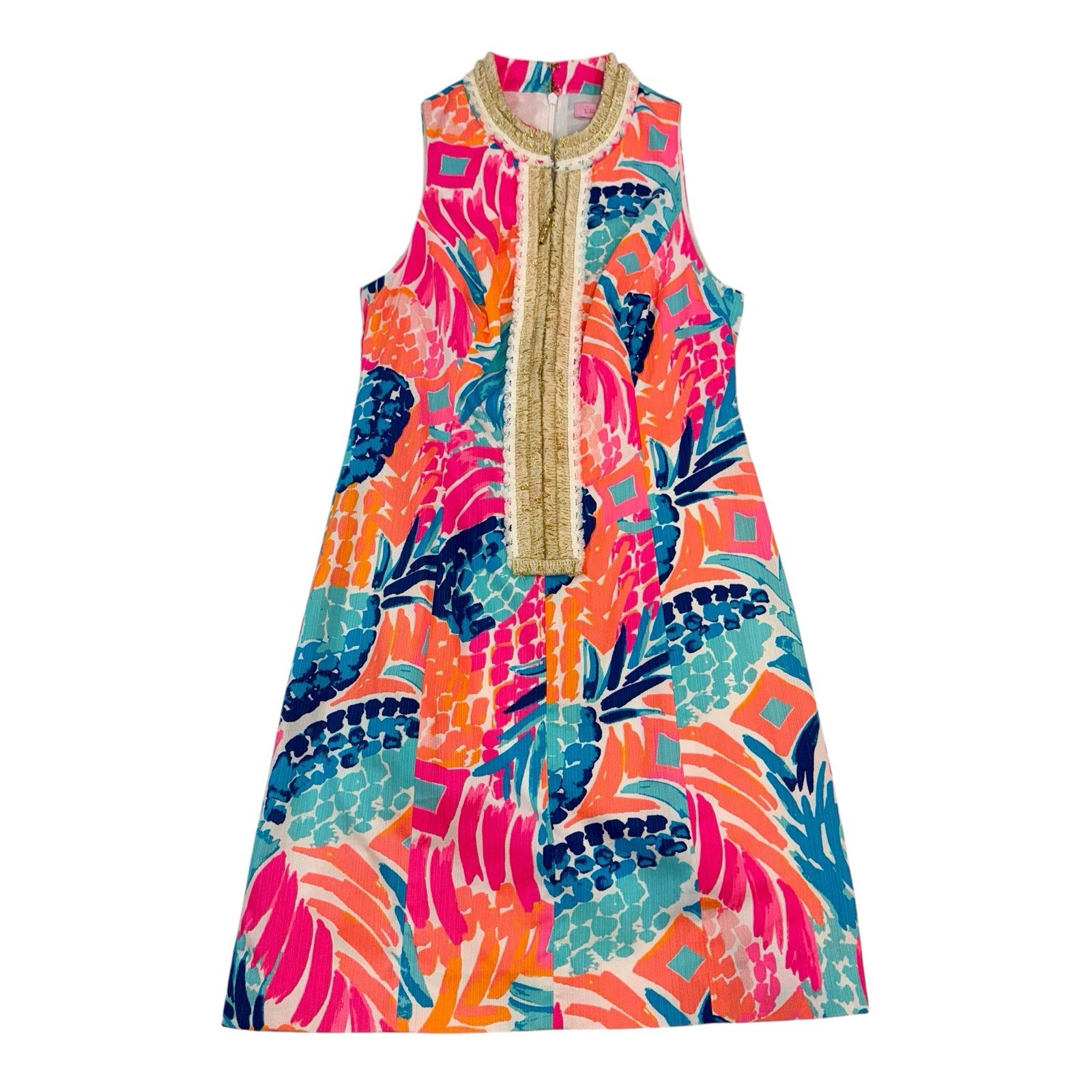NWT $198 Lilly Pulitzer ALEXA Multi Goombay Smashed Shift Dress Womans Sz 2 New