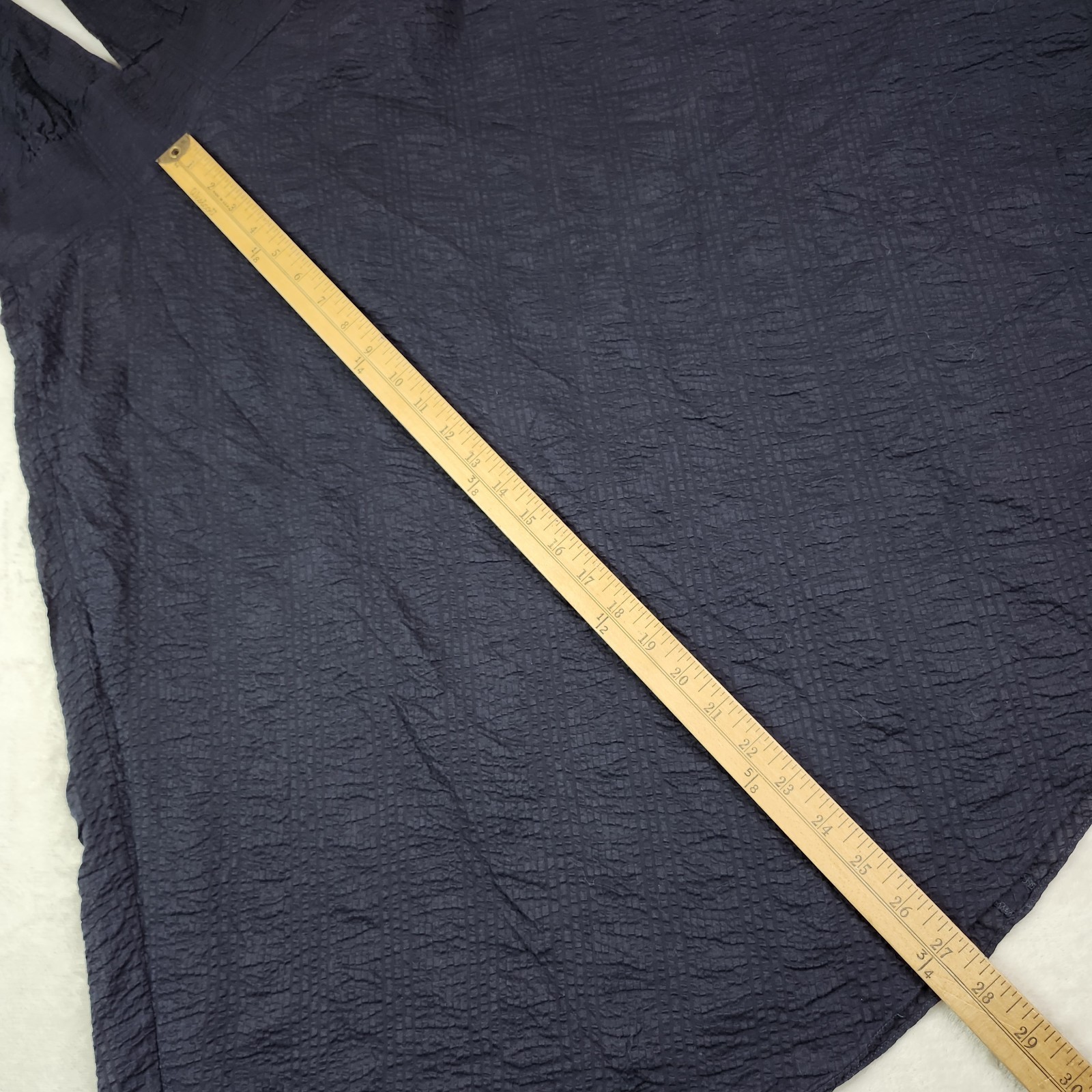 J. Crew Halter Dress Navy Blue 100% Cotton Texture Classic Preppy Fully Lined 4