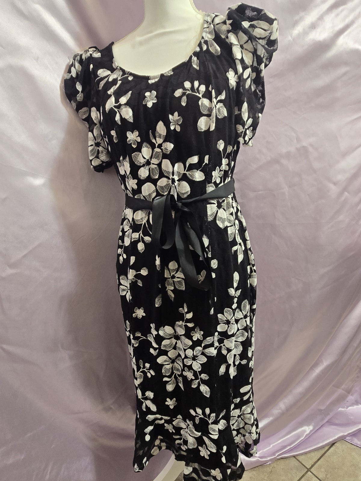 Floral Candalite Midi Mermaid Dress