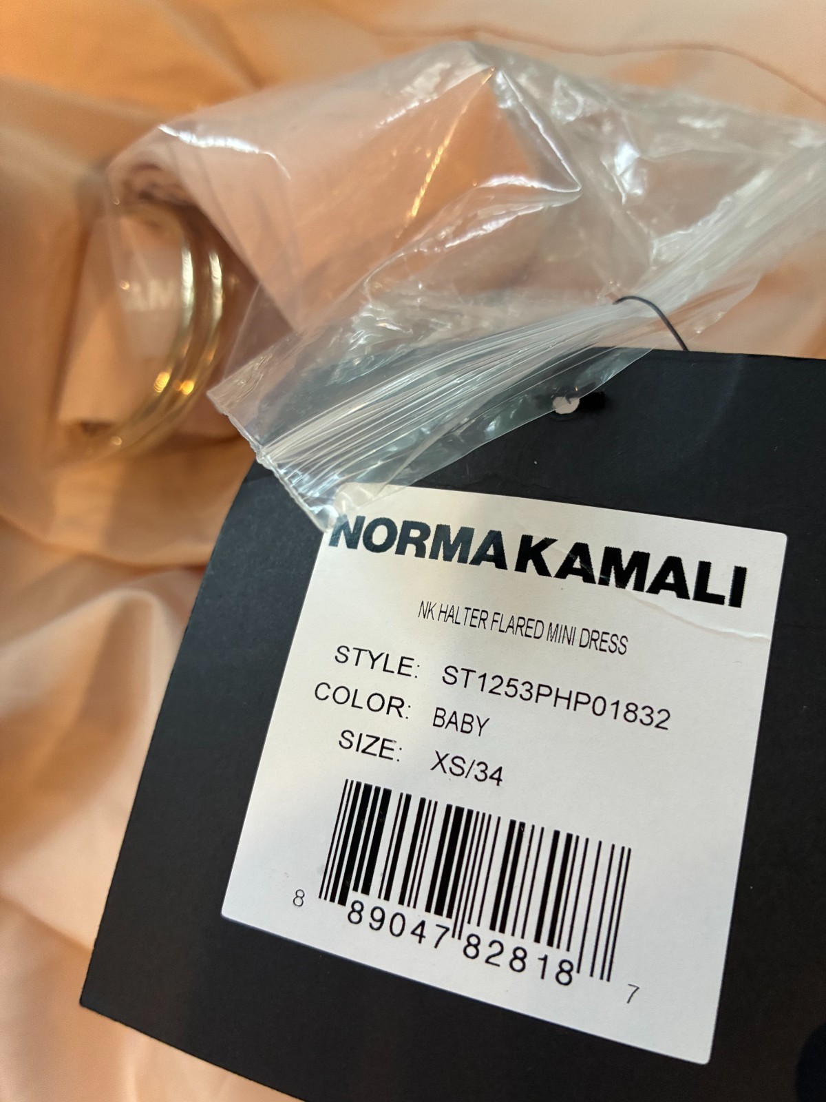 Norma Kamali Halter Flared Mini Dress Size XSmall
